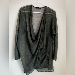 All Saints Semi Sheer Mesh Blouse